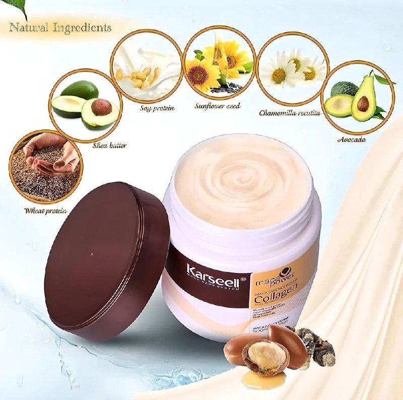 MASCARILLA PARA EL CABELLO CON COLAGENO Y ACEITE DE ARGAN KARSEELL 500ML
