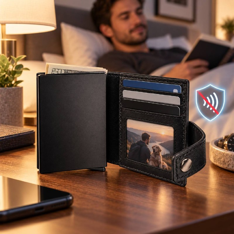 BILLETERA COMPACTA CON TARJETERO Y PROTECCION RFID BAELLERRY 9X8CM
