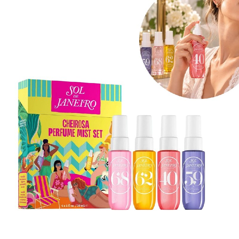 SET DE SPLASH PERFUMADOS PARA CUERPO Y CABELLO SOL DE JANEIRO CHEIROSA 30MLX4 (M)
