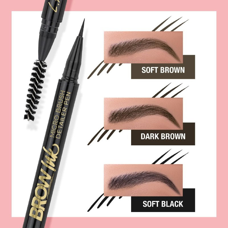 LAPIZ DELINEADOR DE CEJAS CON EFECTO PELO A PELO TONO GBP345 SOFT BROWN LA GIRL 0.45ML