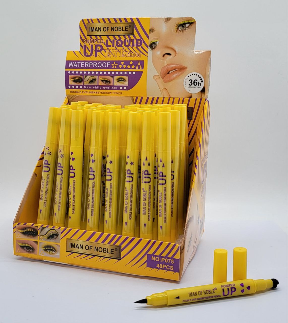 DELINEADOR LAPIZ OJOS DOBLE PUNTA DUPE MAYBELLINE EXTRA HEAVY COLOSSAL CORAZON GOTA TRIANGULO ESTRELLA CON DISEÑO IMAN OF NOBLE