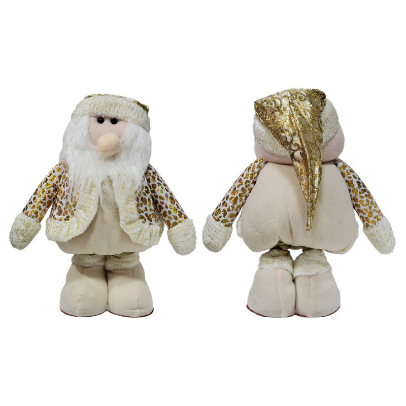 DECORACION ADORNO NAVIDEÑO PELUCHE MUÑECO DE HOMBRE DE NIEVE O SANTA CLAUS ELEGANTE Y LINDO