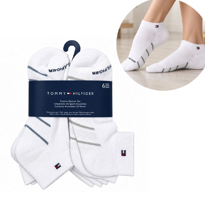 CALCETA TOBILLERA TOMMY HILFIGER PARA MUJER 6 PARES TALLA ÚNICA