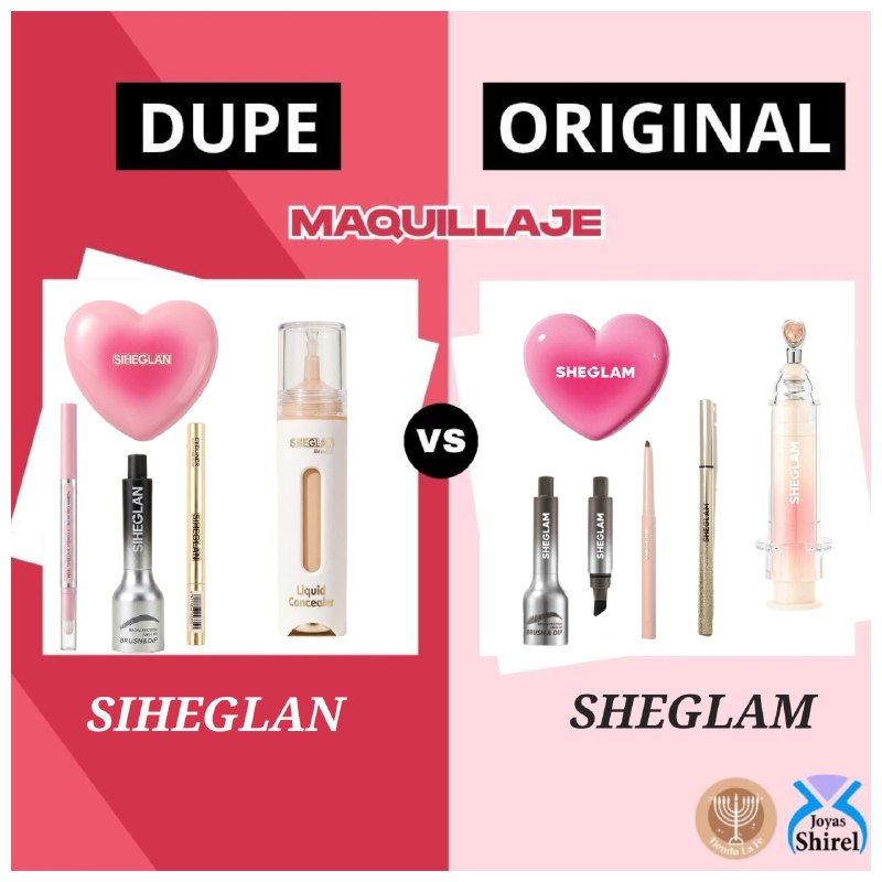 SET DE MAQUILLAJE MULTIFUNCIONAL DE 10PCS SIHEGLAN (DUPE DE SHEGLAM Y MAYBELLINE)