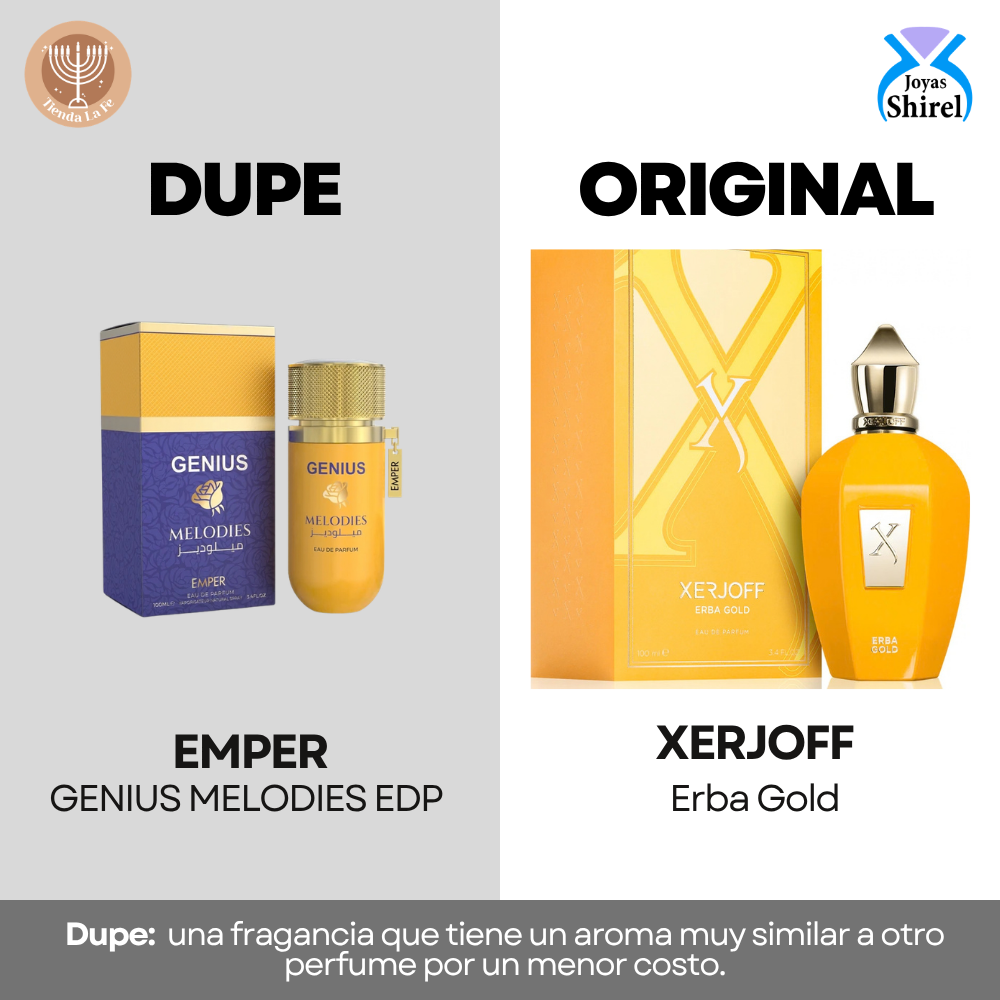 EMPER GENIUS MELODIES EDP 100ML (U) (DUPE XERJOFF ERBA GOLD EDP)