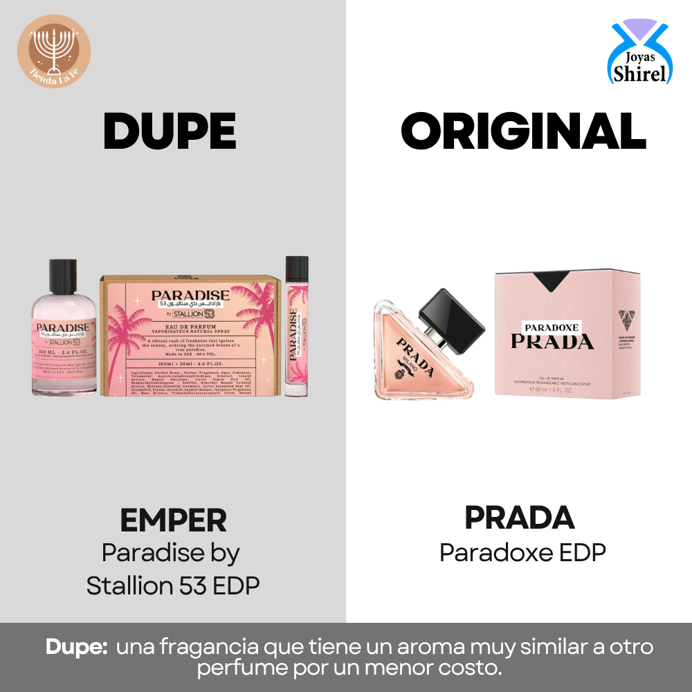 SET EMPER PARADISE BY STALLION 53 EDP 100ML EDP 20ML (M) (DUPE PRADA PARADOXE EDP)
