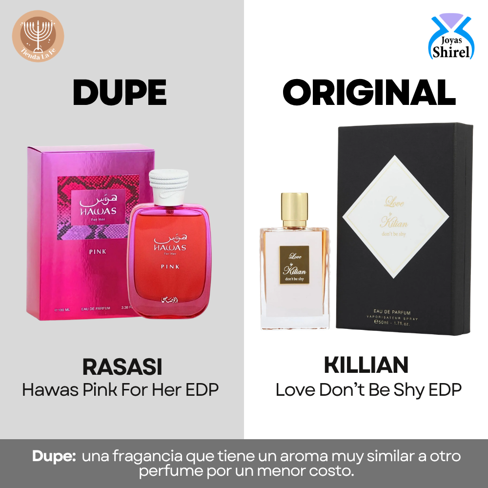 RASASI HAWAS PINK FOR HER EDP 100ML (M) (DUPE KILIAN LOVE DON'T BE SHY EDP)