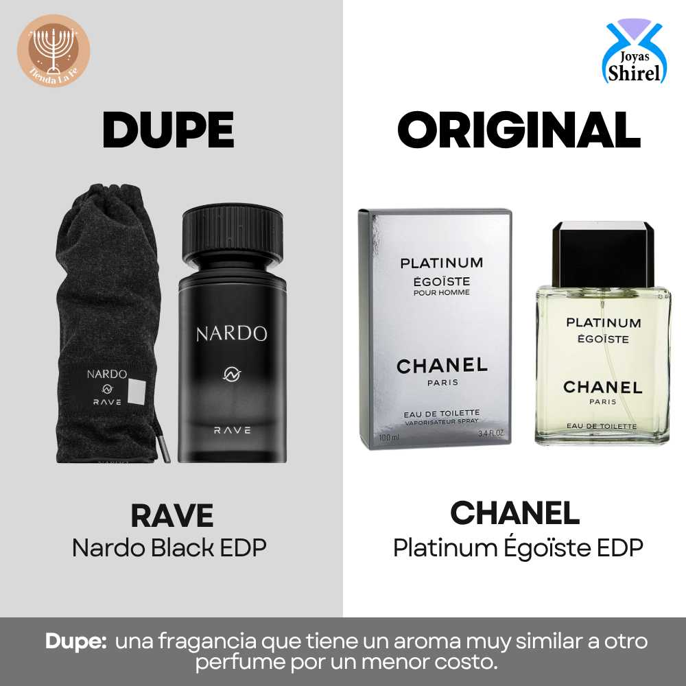 RAVE NARDO BLACK EDP 100ML (U) (DUPE CHANEL PLATINUM EGOISTE EDP)