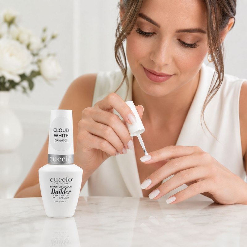GEL CONSTRUCTOR CON CALCIO FORTIFICANTE QUE DA FIRMEZA Y GROSOR A LAS UÑAS NATURALES TONO BLANCO NUDE CUCCIO 13ML