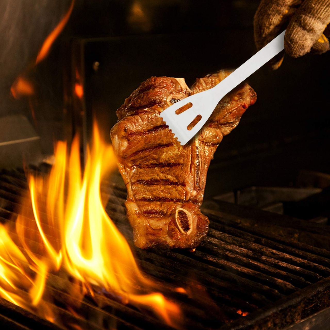 SET DE UTENSILIOS PARA BARBACOA ACERO INOXIDABLE