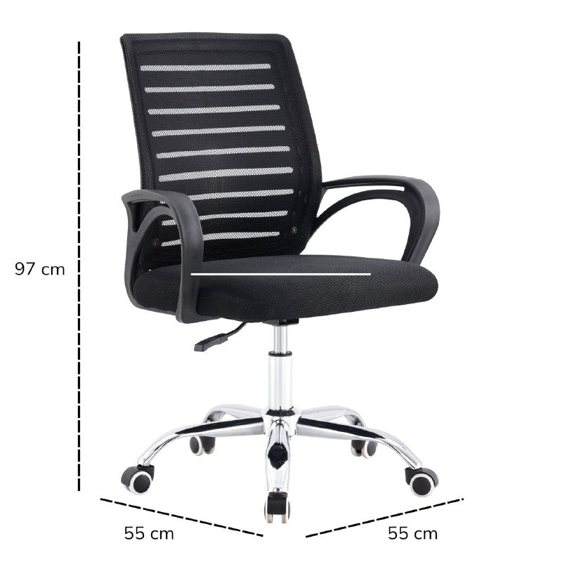 SILLA DE OFICINA EJECUTIVA DE MALLA TRANSPIRABLE Y ERGONOMICA AJUSTABLE