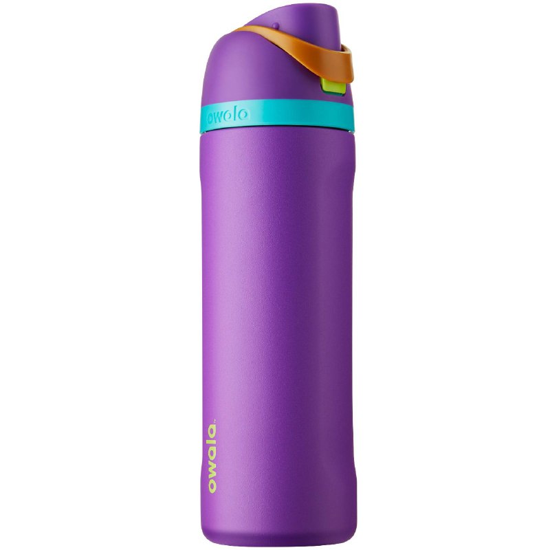 BOTELLA DE AGUA TERMICA CON SISTEMA DE DOBLE HIDRATACION COLOR MORADO OWALA 24OZ PRECIO POR MAYOR ES POR CAJA