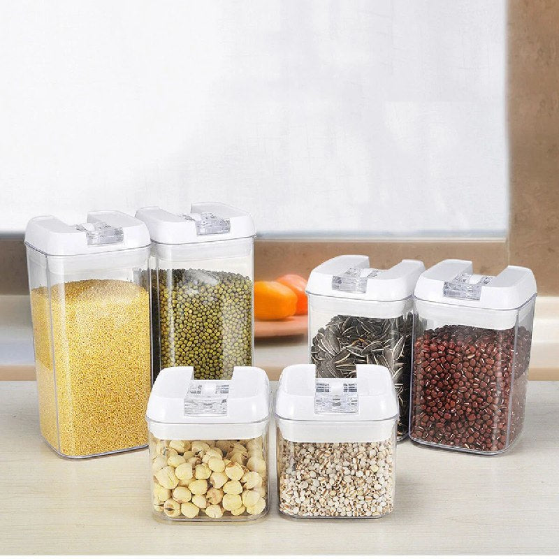 SET DE RECIPIENTES ALMACENADORERS HERMETICOS PARA ALIMENTOS 6UND