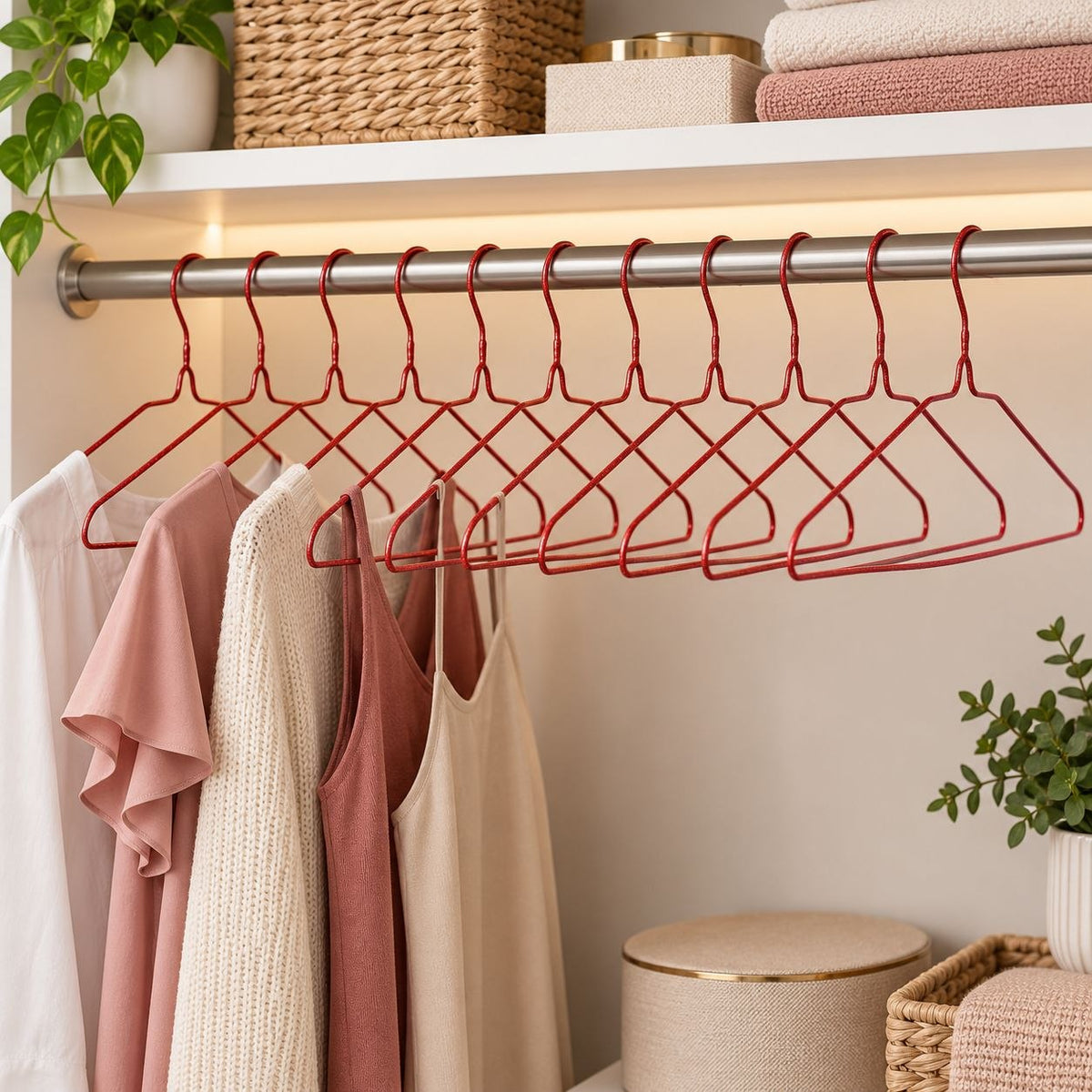 SET DE GANCHOS PARA ROPA BENELI HOME 10UND 40CMX20CM
