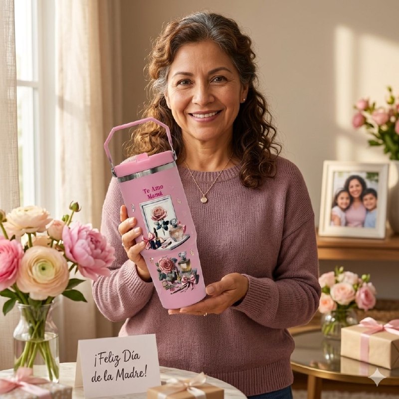 TERMO PORTATIL DE ALTA RESISTENCIA DE ACERO INOXIDABLE DEL DIA DE LAS MADRES BENELI HOME 600ML