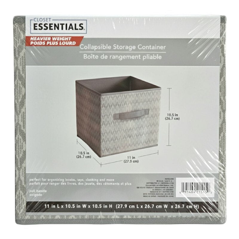 ORGANIZADOR CAJA DE ALMACENAMIENTO PLEGABLE, CESTA PARA LIBROS, JUGUETES, ROPA Y MAS CLOSET ESSENTIALS 26.7CMX27.9X26.7CM