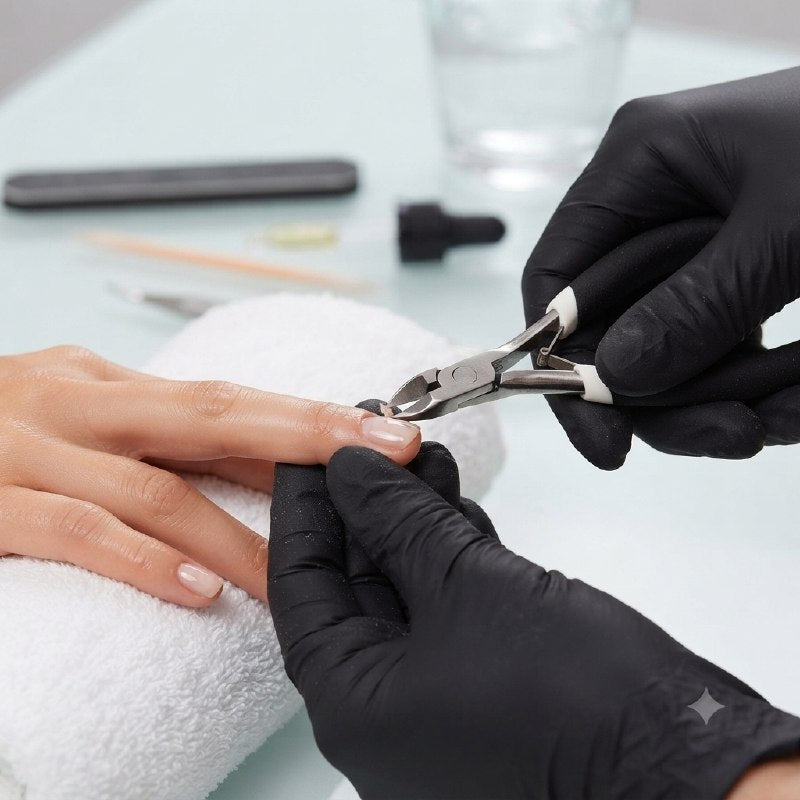 PINZA PARA CUTICULAS DE UÑAS DE ALTA PRECISION Y DE ACERO INOXIDABLE EVOK