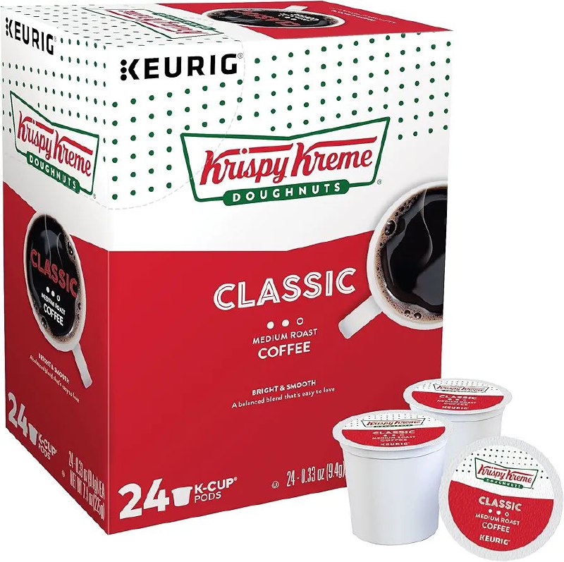 COMIDA CAFE TOSTADO MEDIO BRILLANTE Y SUAVE EN CAPSULAS KRISPY KREME 24UND