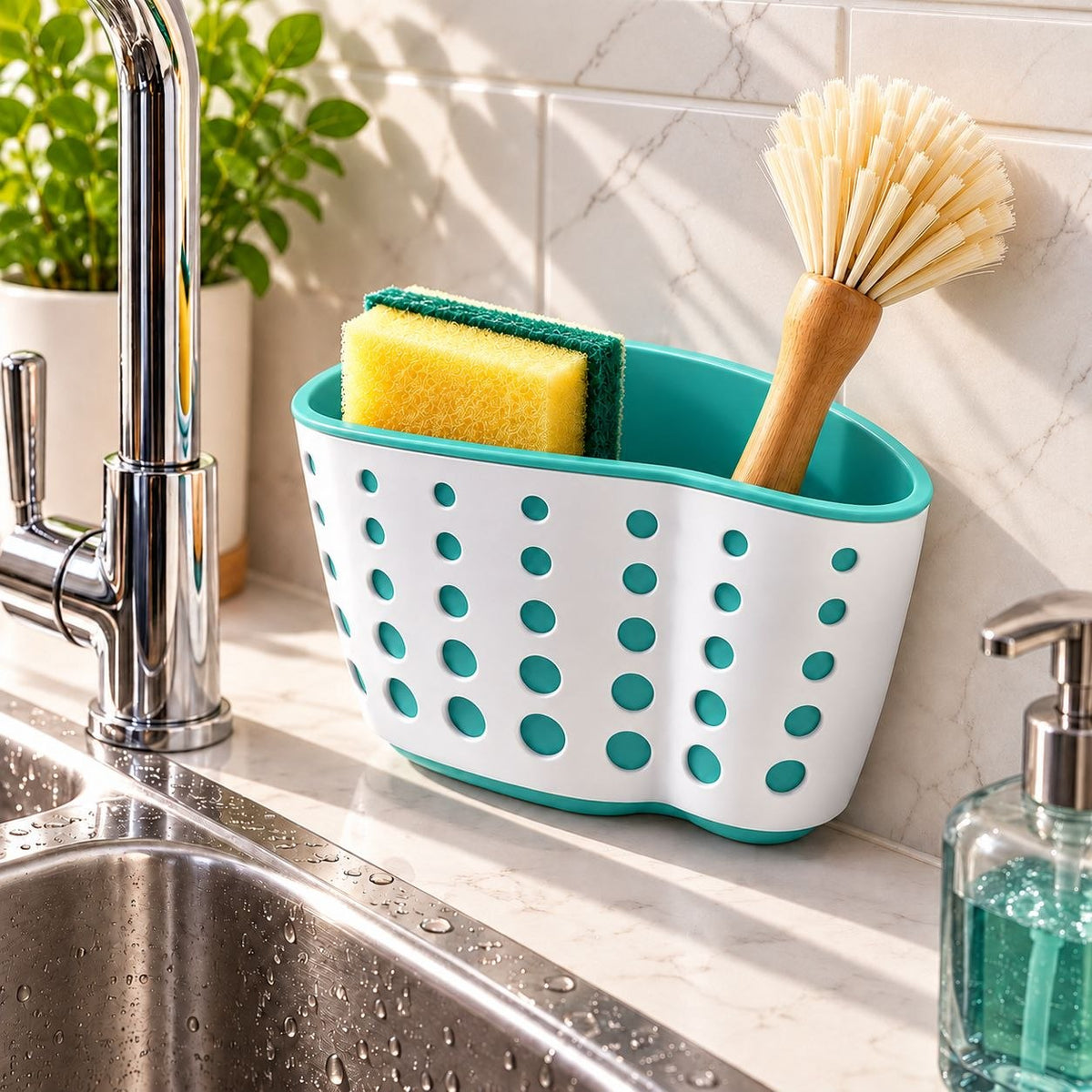 ORGANIZADOR PARA FREGADERO CON VENTOSA IDEAL KITCHEN 9X15CM