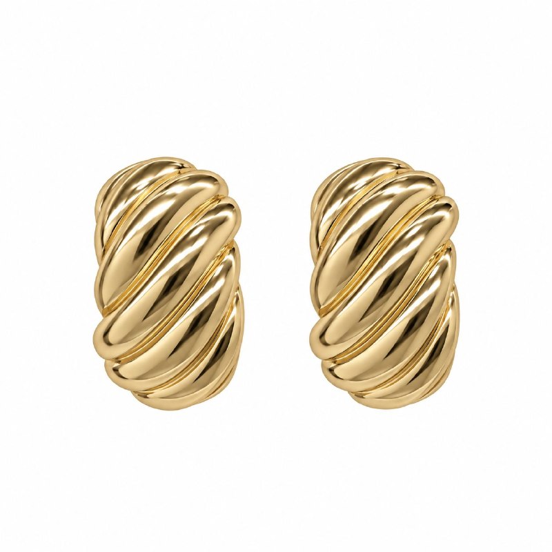 ARITOS DE ENCHAPE PARA DAMA 3CM