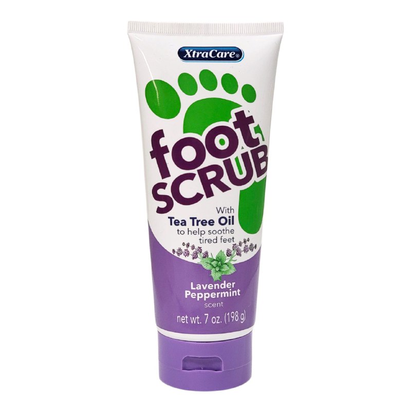 CREMA CORPORAL EXFOLIANTE PARA PIES CON LAVANDA Y MENTA QUE CALMAN LOS PIES CANSADOS XTRACARE 198G