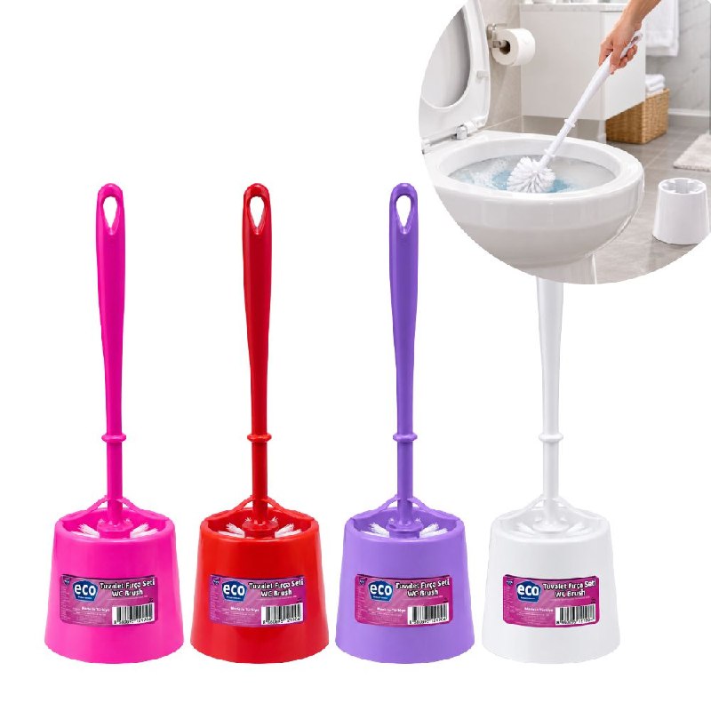 CEPILLO PARA LAVAR BAÑO INODORO CCON BASE ORGANIZADORA ECO 35CM