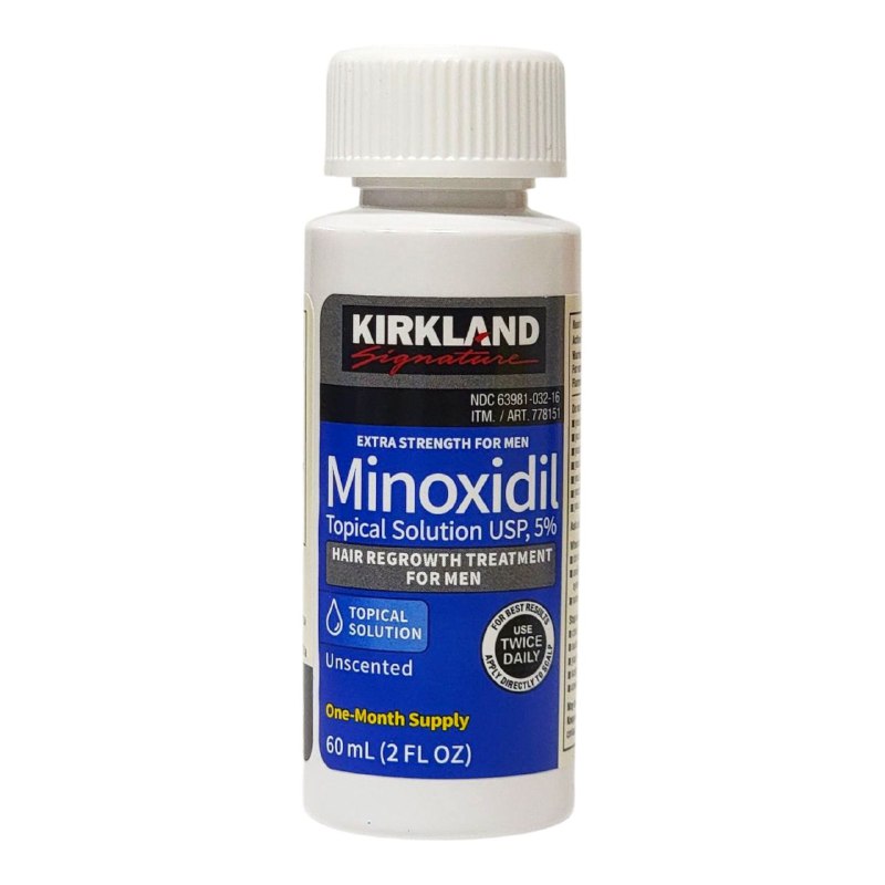 TRATAMIENTO PARA EL CRECIMIENTO DEL CABELLO Y BARBA PARA HOMBRES DE MINOXIDIL AL 5% KIRKLAND 60ML C/U