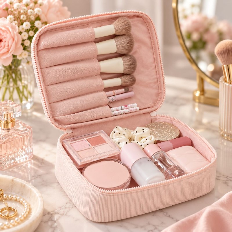 BOLSO COSMETIQUERA ORGANIZADOR DE GRAN CAPACIDAD BEENLOVE 24X7X19CM