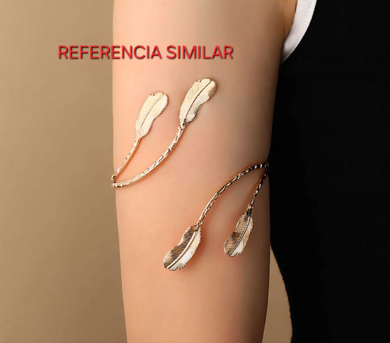 BRAZALETE PARA BRAZO SUPERIOR AJUSTABLE DE ACERO FORMA PLUMA