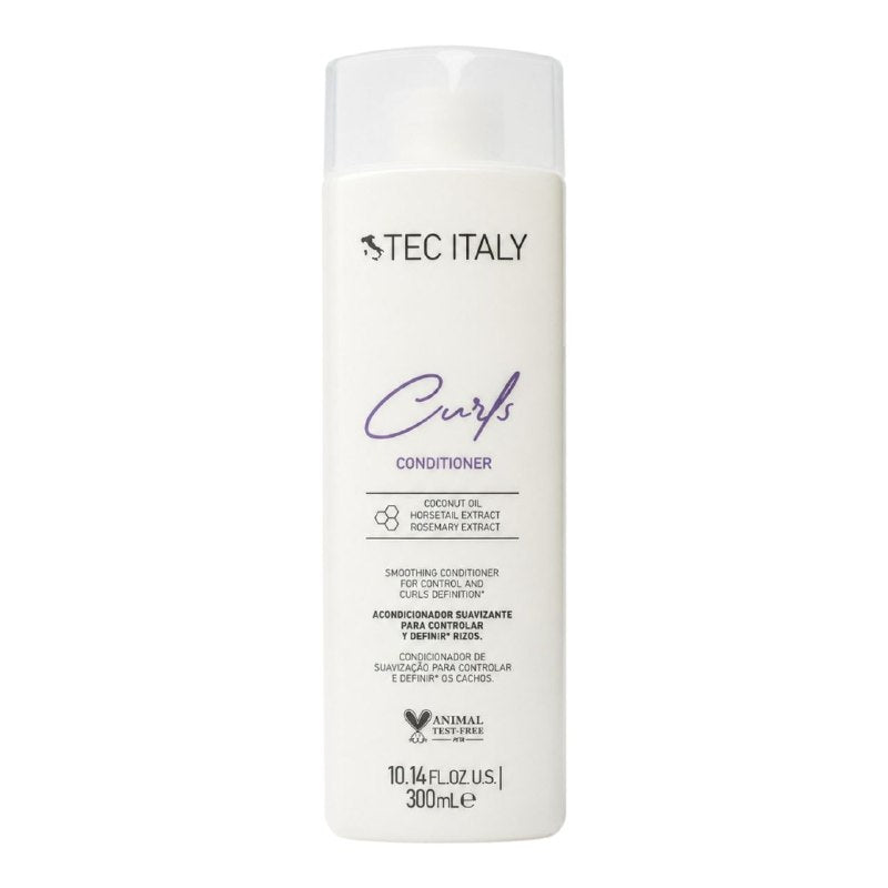 ACONDICIONADOR PARA CABELLO RIZADO CON ACEITE DE COCO Y EXTRACTO DE COLA DE CABALLO Y ROMERO TEC ITALY 300ML