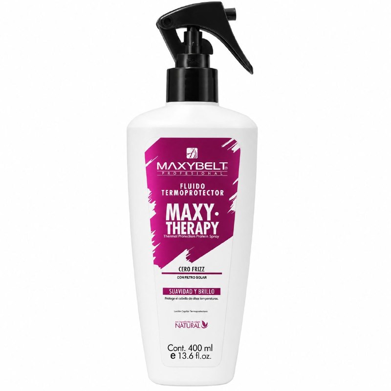PROTECTOR TERMICO CAPILAR EN SPRY CON FILTROS UV Y AGENTES ANTI FRIZZ MAXYBELT 400ML