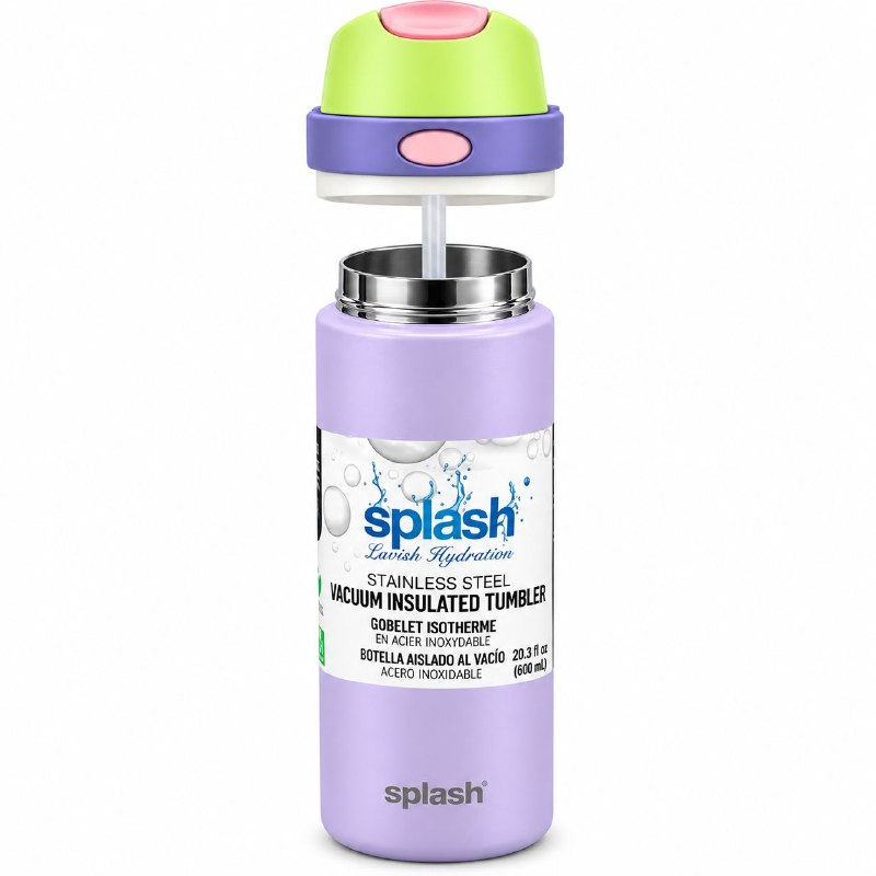 BOTE TERMICO DE ACERO INOXIDABLE SPLASH 600ML
