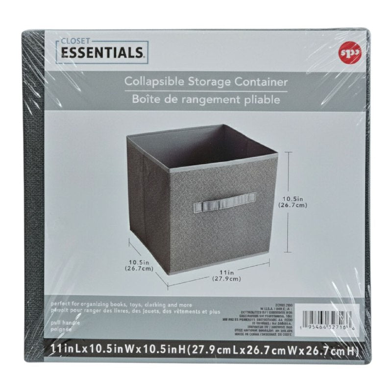 ORGANIZADOR CAJA DE ALMACENAMIENTO PLEGABLE, CESTA PARA LIBROS, JUGUETES, ROPA Y MAS CLOSET ESSENTIALS 26.7CMX27.9X26.7CM