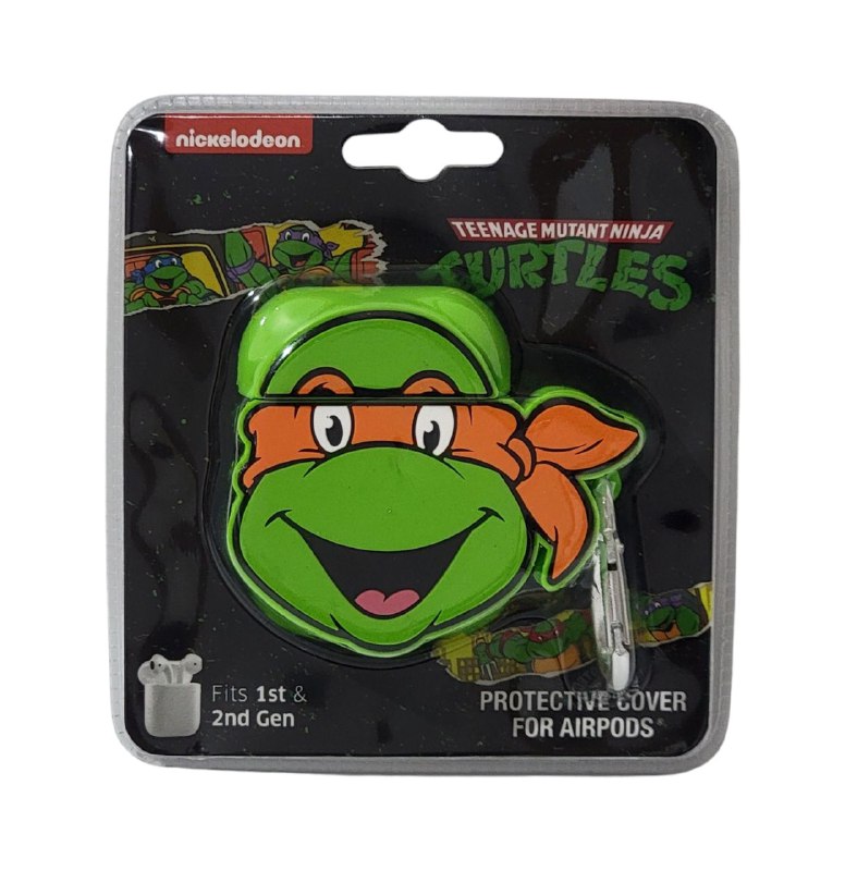 FUNDA PROTECTORA PARA AIRPODS DE PVC FLEXIBLE TEENAGE MUTANT NINJA TURTLES