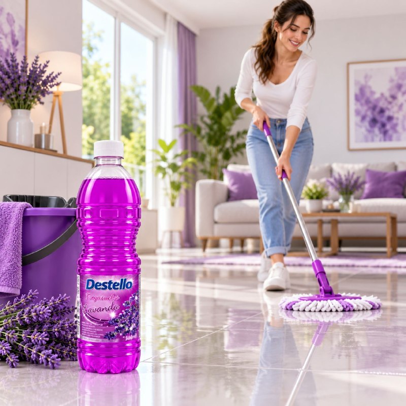 ASISTIN LIMPIADOR LIQUIDO PARA PISOS Y SUPERFICIES CON AROMA LAVANDA DESTELLO 1500ML