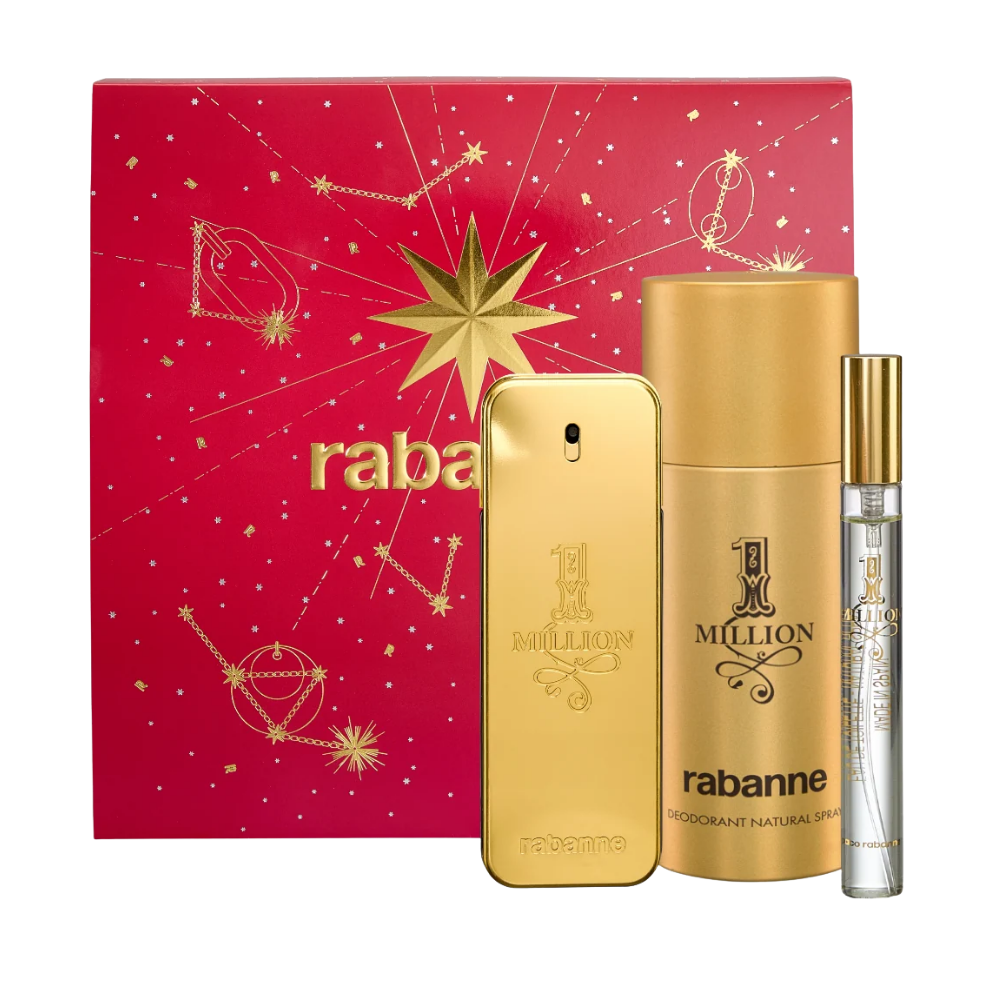 SET PACO RABANNE 1 MILLION EDT 100ML EDT 10ML DESODORANTE 150ML (H)
