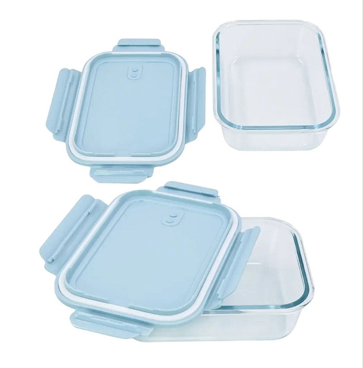 RECIPIENTE PANA PARA ALIMENTOS DE VIDRIO HERMETICO CON VALVULA DE VAPOR 18X13CM