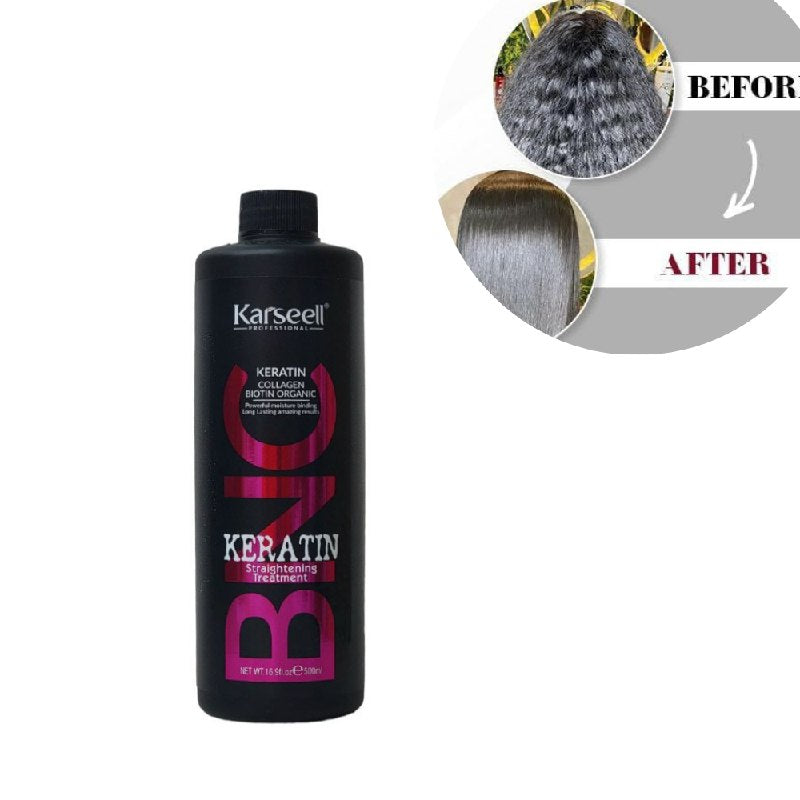 TRATAMIENTO CAPILAR DE ALISADO PROGRESIVO, REESTRUCTURADOR Y SELLADOR CON KERATINA KARSEELL 500ML