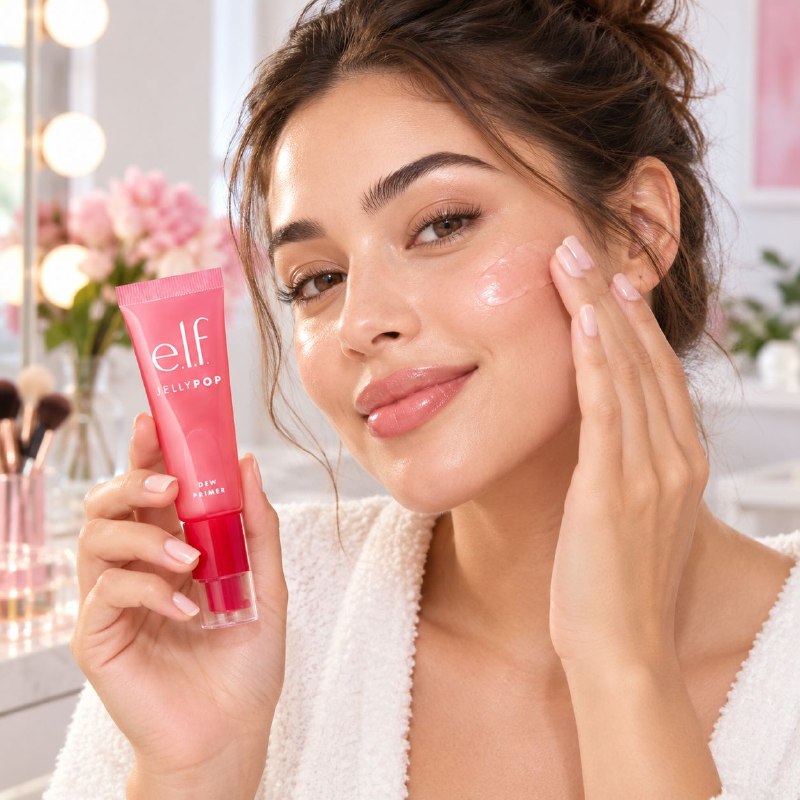 PRIMER DE MAQUILLAJE EN GEL HIDRATANTE E ILUMINADOR CON EXTRACTO DE SANDIA, ACIDO HIALURONICO Y NIACINAMIDA ELF 30ML