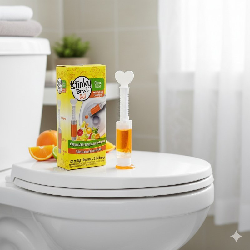 GEL LIMPIADOR PARA INODORO BAÑO CON AROMA CITRICO 12UND STINKY BOWL