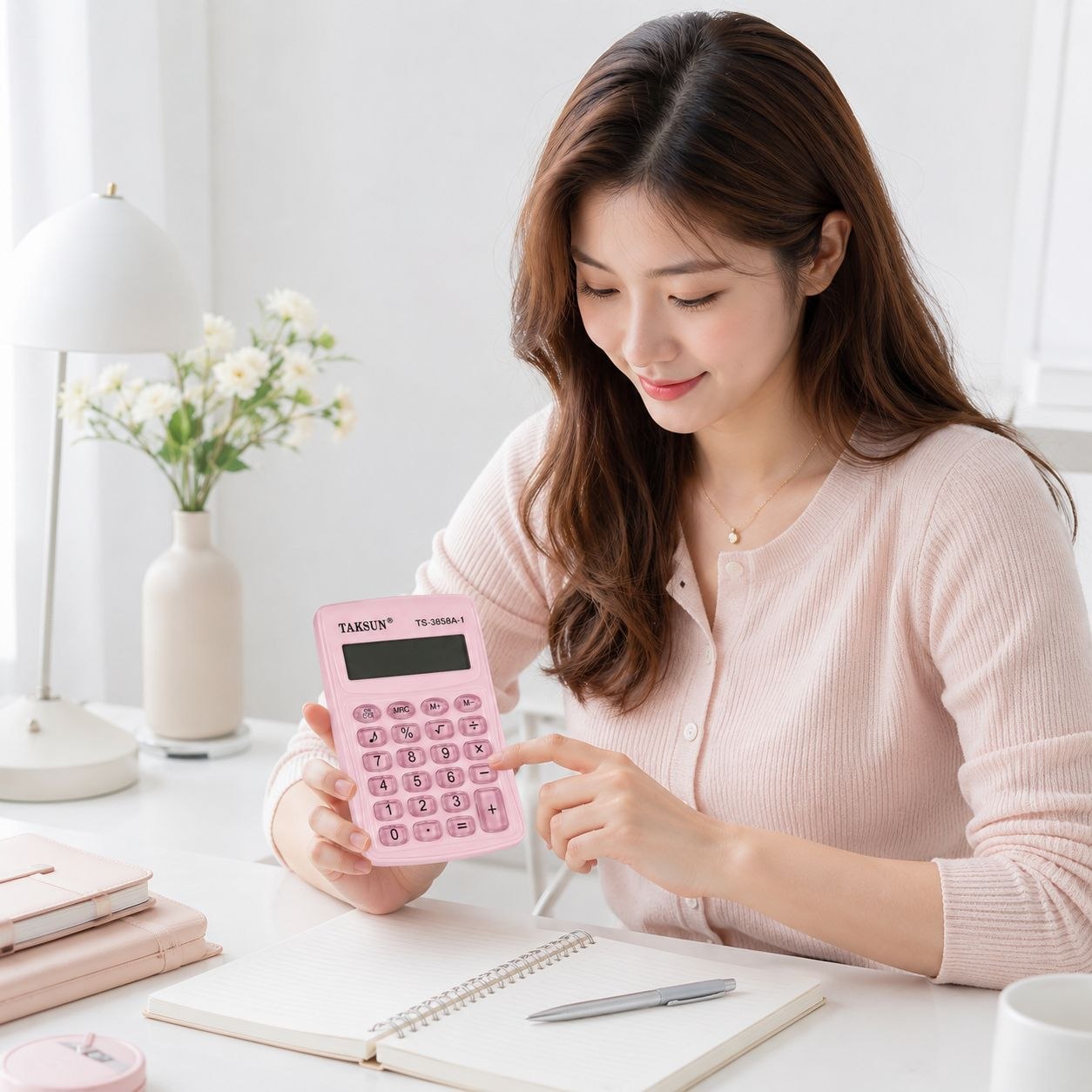 CALCULADORA ELECTRÓNICA DE ESCRITORIO 13CM TAKSUN 1 UND