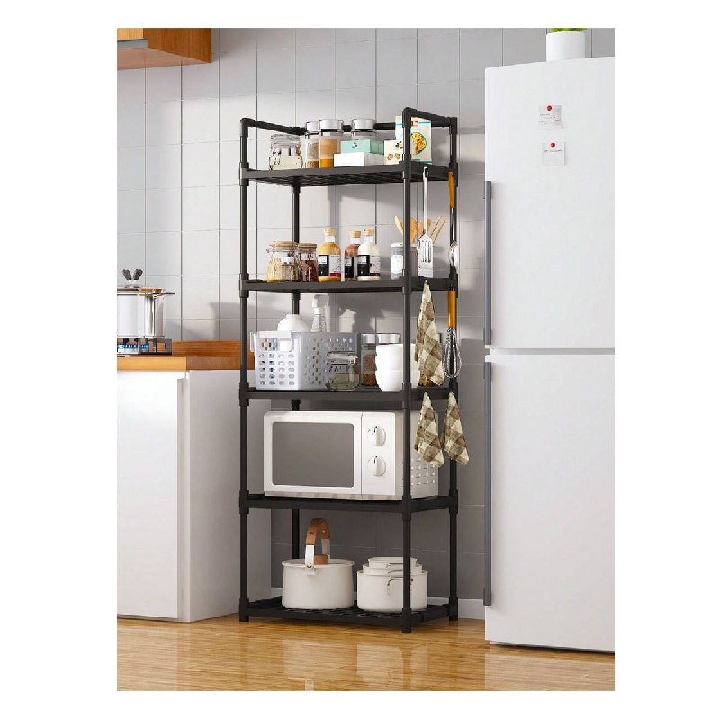 ESTANTE DE ALMACENAMIENTO DE 5 NIVELES, ESTANTERIA AJUSTABLE RESISTENTE, CAPACIDAD 66LBS PARA COCINA, DESPENSA, ARMARIO, BAÑO, ETC 120X50X26CM