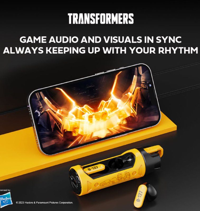 AUDIFONOS AURICULARES ORIGINALES INALAMBRICOS TF-T11, BATERIA ESTUCHE 5H, BATERIA AUDIFONOS 5H, BT V.5.4, DISTANCIA DE 10MTS, COMODO ESTABLE TRANSFORMERS BUMBLEBEE
