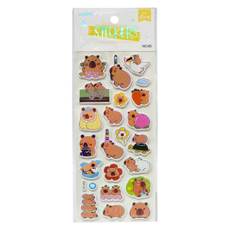 STICKERS DE DECORACION PEGATINAS DE CAPIBARA 3D