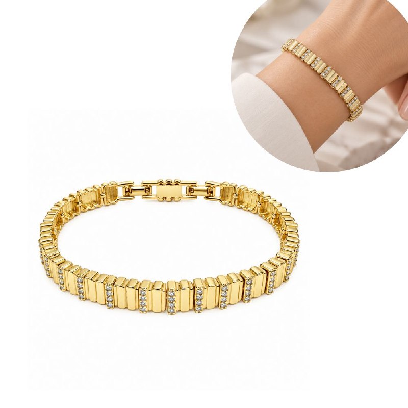 PULSERA DE ENCHAPE PARA DAMA 16CM