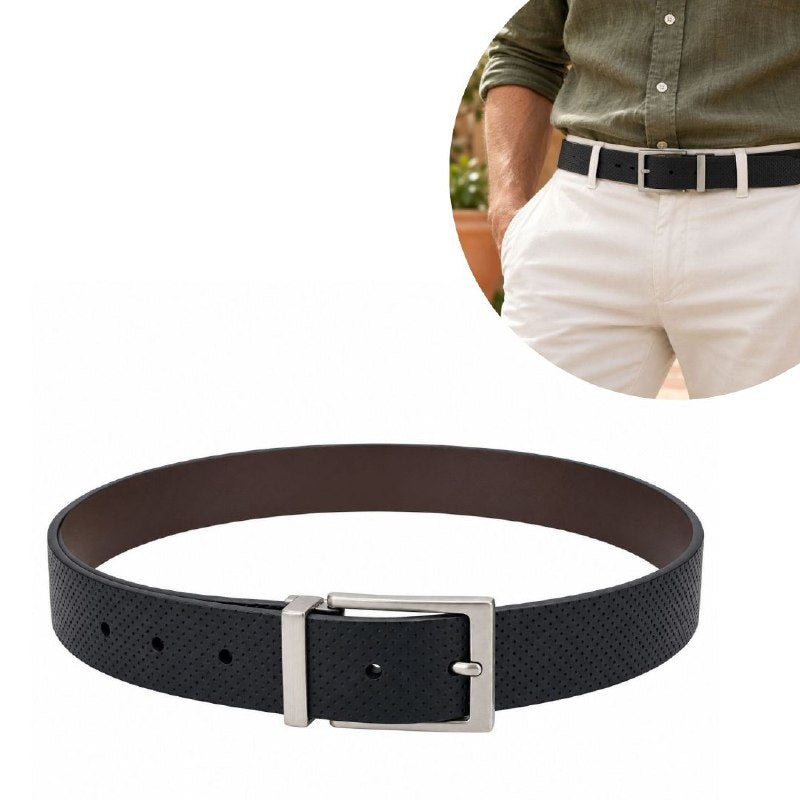 FAJA ORIGINAL NIKE REVERSIBLE PARA CABALLERO COLOR NEGRO Y CAFÉ  TALLA M 34-36