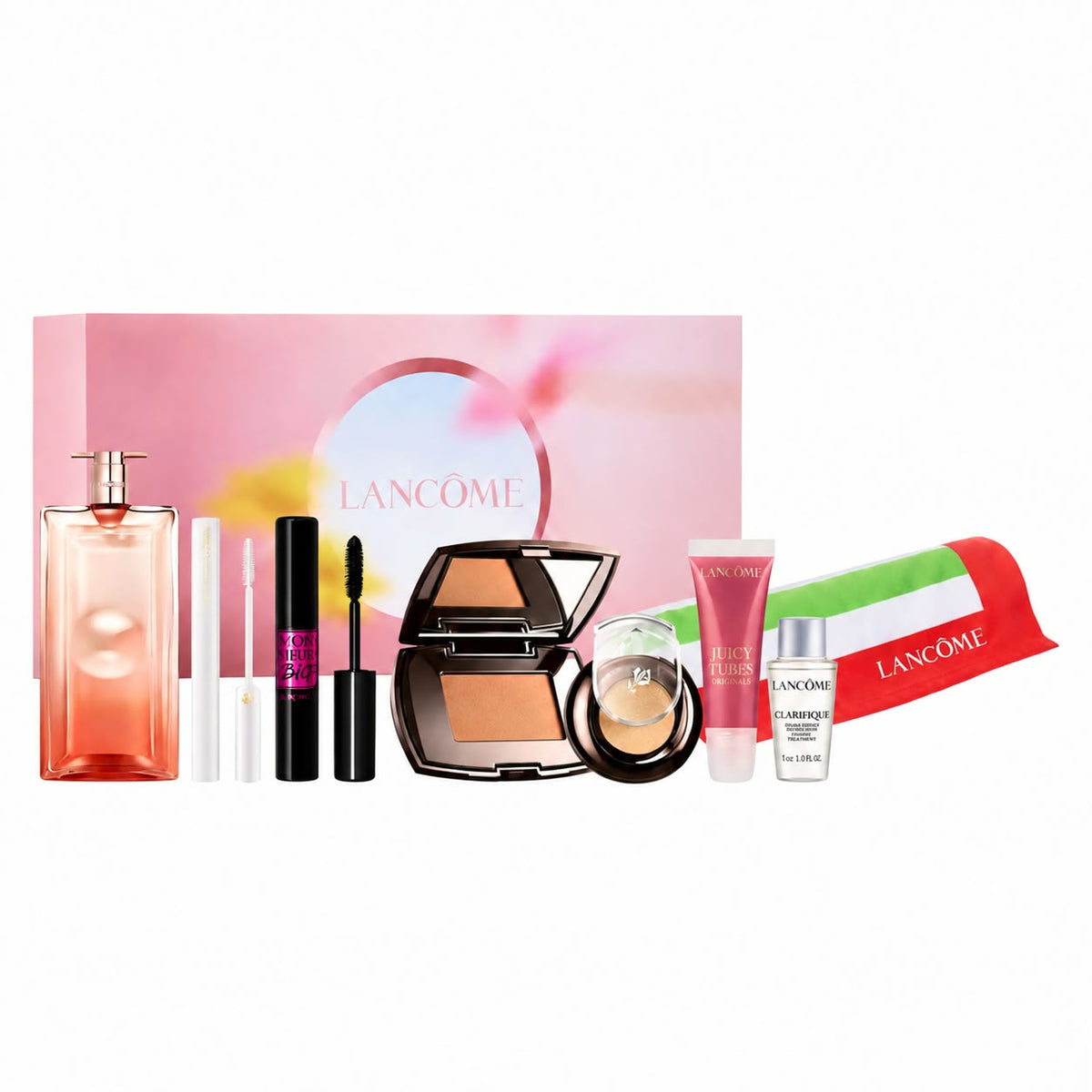 SET LANCOME IDOLE EDT 100ML TOALLA DE BAÑO Y MAQUILLAJE (M) 8PCS