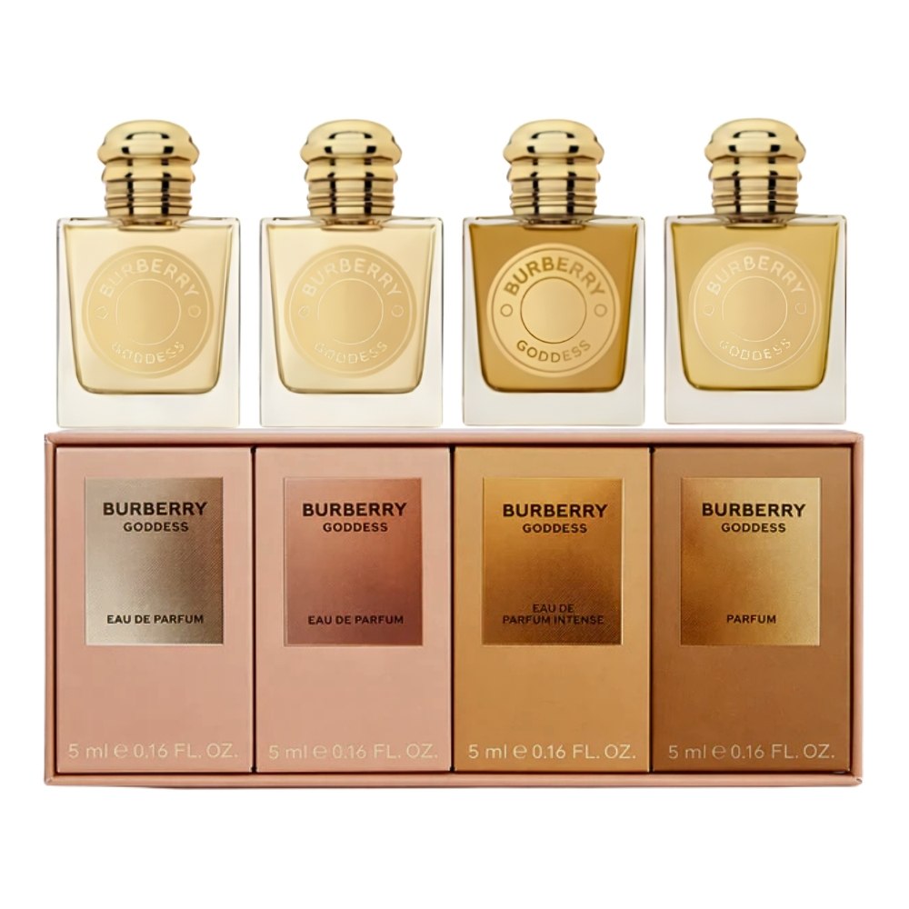 SET MINI BURBERRY GODDESS EDP 5MLX2 EDP INTENSE 5ML PARFUM 5ML (M)
