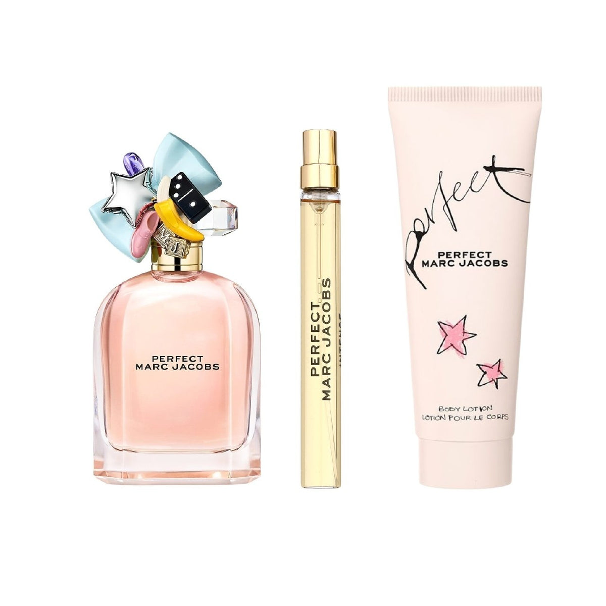 SET MARC JACOBS PERFECT EDP 100ML EDP 10ML CREMA CORPORAL 75ML (M)