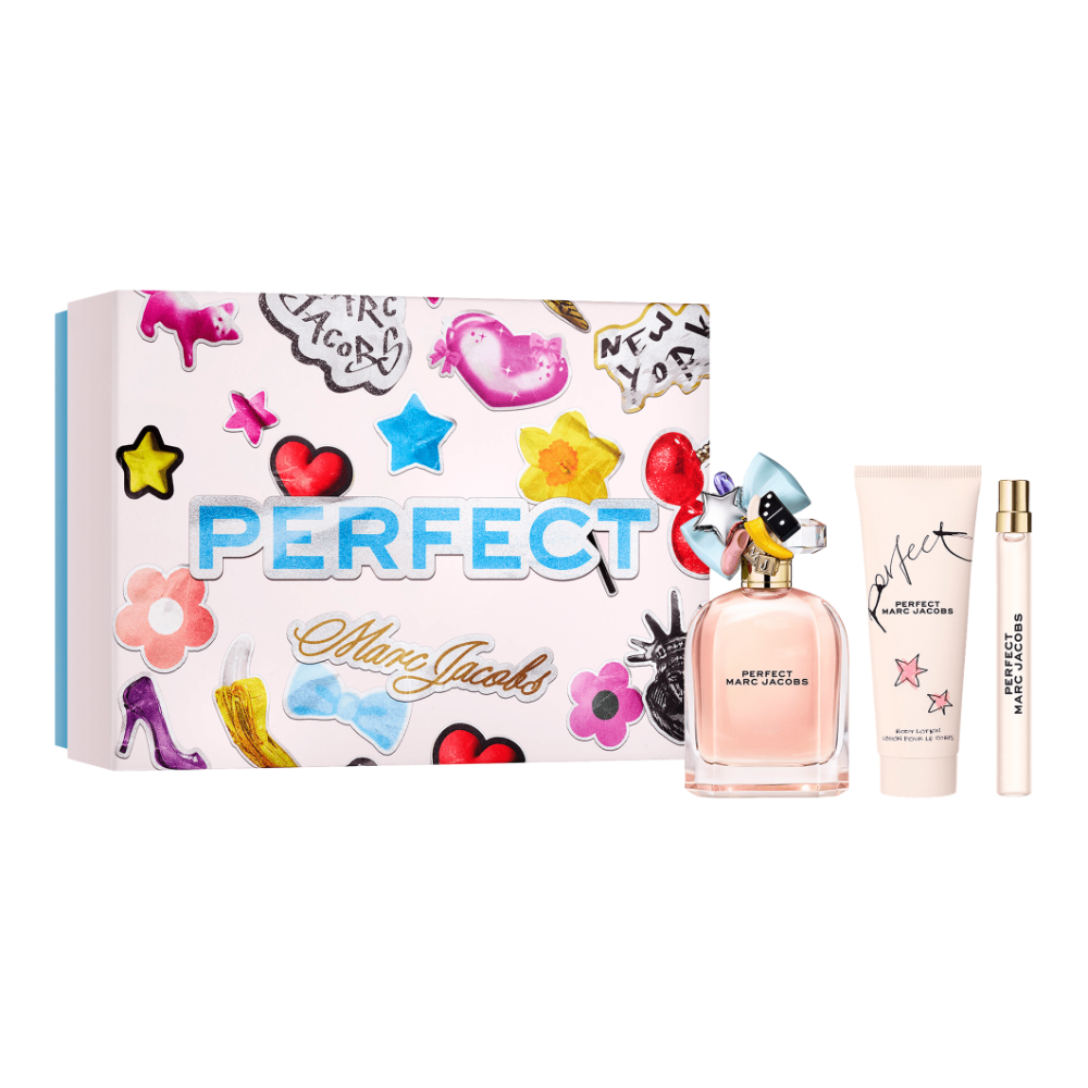 SET MARC JACOBS PERFECT EDP 100ML EDP 10ML CREMA CORPORAL 75ML (M)